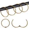 Mafeigu 30Pcs Shower Curtain Hooks,Metal Round Shower Curtain Hooks,Roman Rings,Rustproof Decorative Rings (30, Bronze)