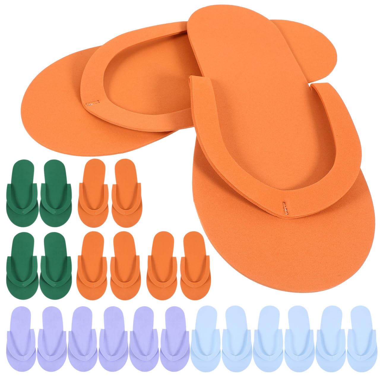 SUPVOX Disposable Foam Pedicure Slippers 24 Pairs Open Toe Spa Slippers for Home Salon Foot Care Comfortable Hygienic Eva Material