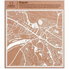 Belgrade Paper Cut Map White 30x30 cm Paper Art