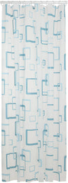 Sealskin Retro Shower Curtain, PEVA, Blue, 180 x 200 cm
