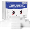 Magic Sponge Bulk 50 Pack, Textured MEGA-50 | Long Lasting Value Supply for Heavy-Duty Cleaning | All-Purpose Melamine Foam Pads