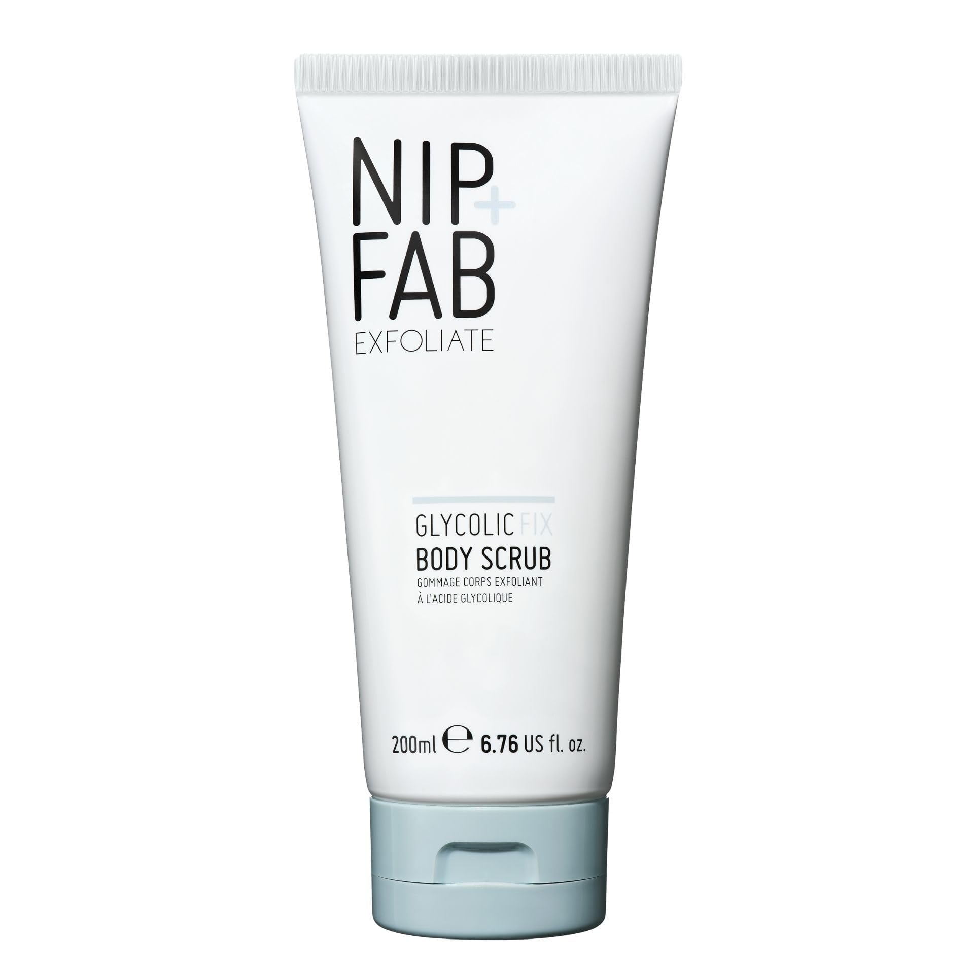 Nip + Fab Glycolic Fix Body Scrub, Made in the UK, Exfoliating Treatment with Glycolic Acid, 6.76 oz (200 ml), Smooths and Refines Skin, Ideal for