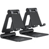 Nulaxy 2 Packs Folding Phone Stand for Desk, Fully Adjustable Mobile Phone Holder Desktop Compatible with iPhone 17 16 15 14 13 12 11 Xs Xr X 8,