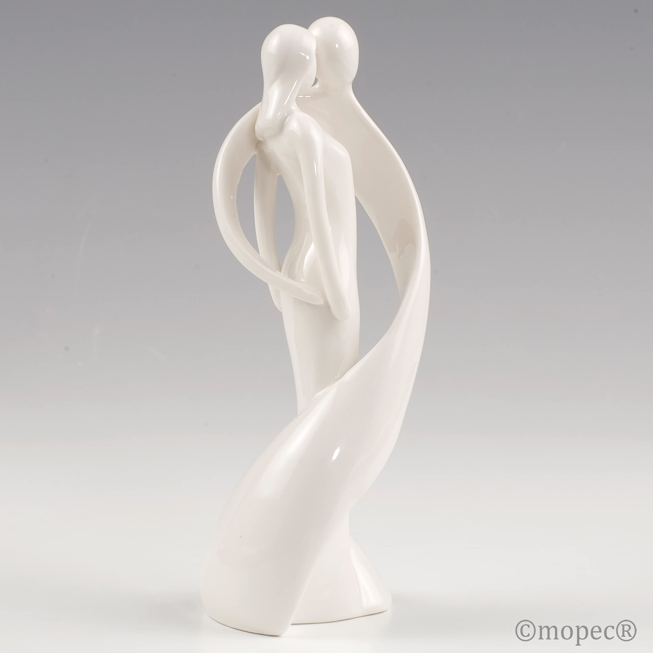 Mopec Porcelain Figurine Bride and Groom Fusion, Pack of 1, White, 0.02x6x18 cm
