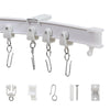 Taaizau Flexible Ceiling Curtain Track, Bendable Curved Curtain Rail Ceiling Mount for Room Divider, Privacy Living Room and Bathroom, Drop Ceiling