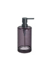 blomus Mani Soap Dispenser Made of Glass, Hand Soap Dispenser in Dark Grey, Colour Smoke, 7.5 x 7.5 x 19 cm, Liquid Soap Dispenser with Pump Head