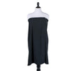 DII Adjustable Shower Wrap with Self-Fastening Closure, Super Soft Microfiber, Black, L