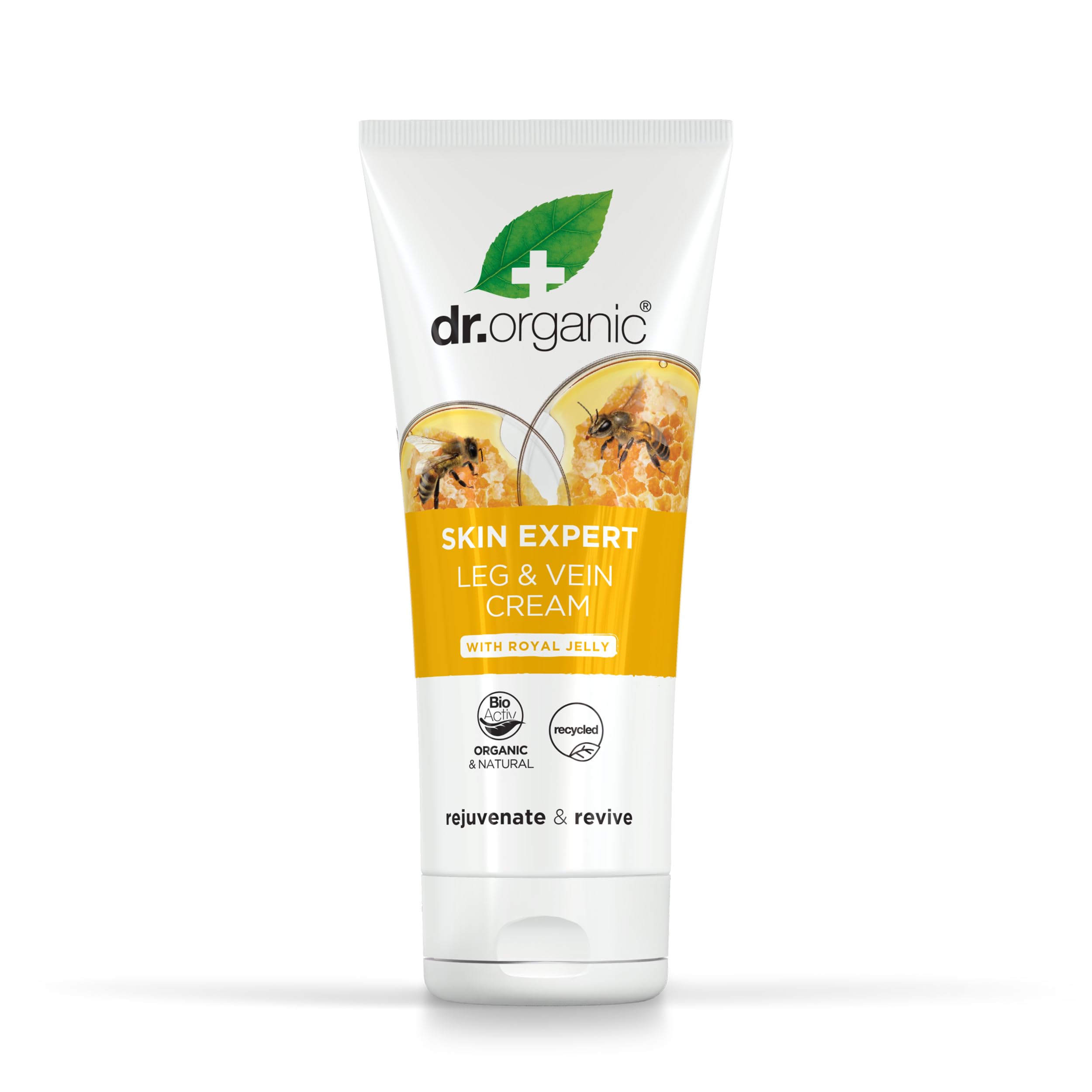 Dr Organic Skin Expert Leg & Vein Cream with Organic Royal Jelly, Moisturising, Heavy Legs, Natural, Vegetarian, Cruelty-Free, Paraben & SLS-Free,