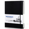 A4 Sketchbook 58 Sheets, Sketchbook with 200GSM Thick Paper - Black Hardback Art Drawing Pad for Sketching, 21 x 29.7 cm, 116 Pages