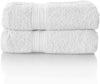 Glart Premium Set of Terry Hand Towels, Range of Terry Towels in 6 Colours and 5 Sizes, Colour: White, 2X Hand Towels 50 X 100 cm