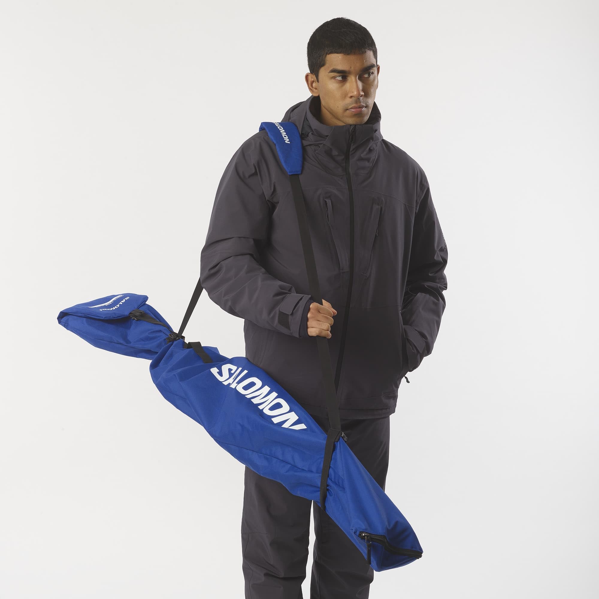 Salomon Original 1 Pair 160-210 Unisex Ski bag, Adjustable design, Easy storage, and Durable performance, Blue, One Size