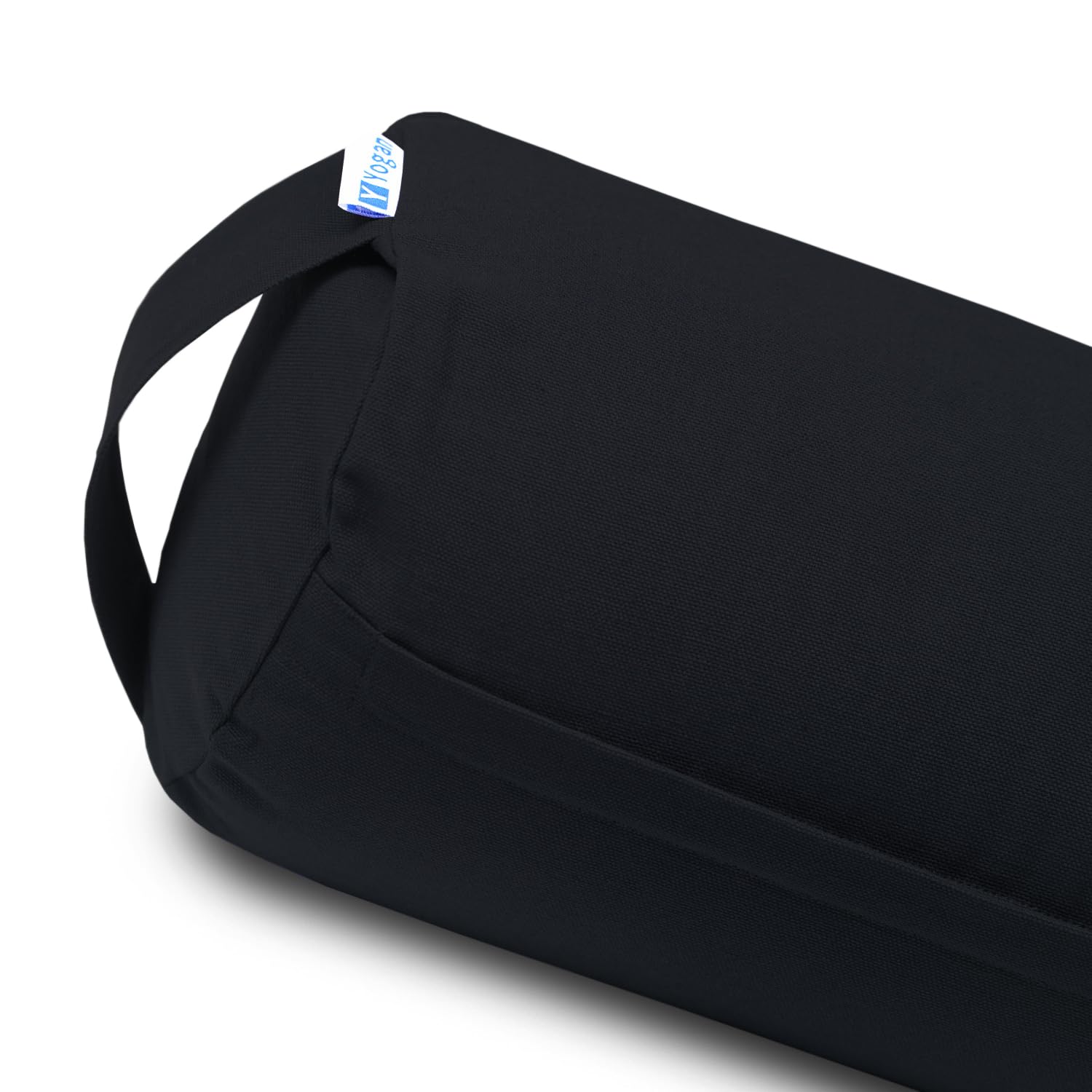 Yogan Yoga Bolster with a Yoga Belt/Strap | Natural Buckwheat Hulls Filling | Outer Cover (Could be Removed and Washed) - Made of 100% Organic Cotton