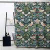 Obal William Morris Shower Curtain, Strawberry Thief Bath Curtains Water Repellent Anti-Mould Polyester Decorative Shower Curtains Art Deco With 12