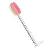 QUCHER Comfortable Shower Brush with Long Handle, Bath Brush, Hard and Soft Bristles Nylon Brush, Gentle Exfoliation, Improves Skin Health, Suitable