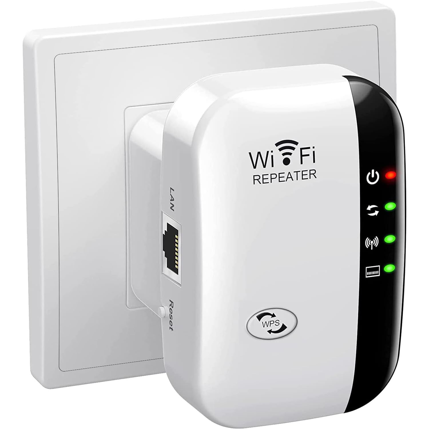 WiFi Extender Booster,WiFi Signal Booster,Internet Coverage Up to 3000 Sq.Ft! Works with 45+ Devices & Features Easy Setup,2.4GHz Band WiFi Extender