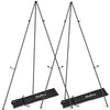 Nicpro Folding Easels for Display, 2 Pack 63 Inch Metal Floor Easel Stand Tripod Black Portable for Artist Poster Wedding with Carry Bag