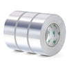 BOMEI PACK 3 rolls Aluminum foil tape Resistant High Temperature 50 mm x 50 m,Moisture,UV resistant Waterproof for Pipes Repairing,Insulating,heating