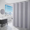 Lkw Ogechi Grey Shower Curtains Extra Wide Waterproof 200x240 cm, Grid Shower Curtain Washable, Waterproof Modern Weighted Shower Curtain, Fabric Anti