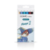 COPIC Ciao Coloured Marker Pen - 5+1 Set Manga 2, For Art & Crafts, Colouring, Graphics, Highlighter, Design, Anime, Professional & Beginners, Art