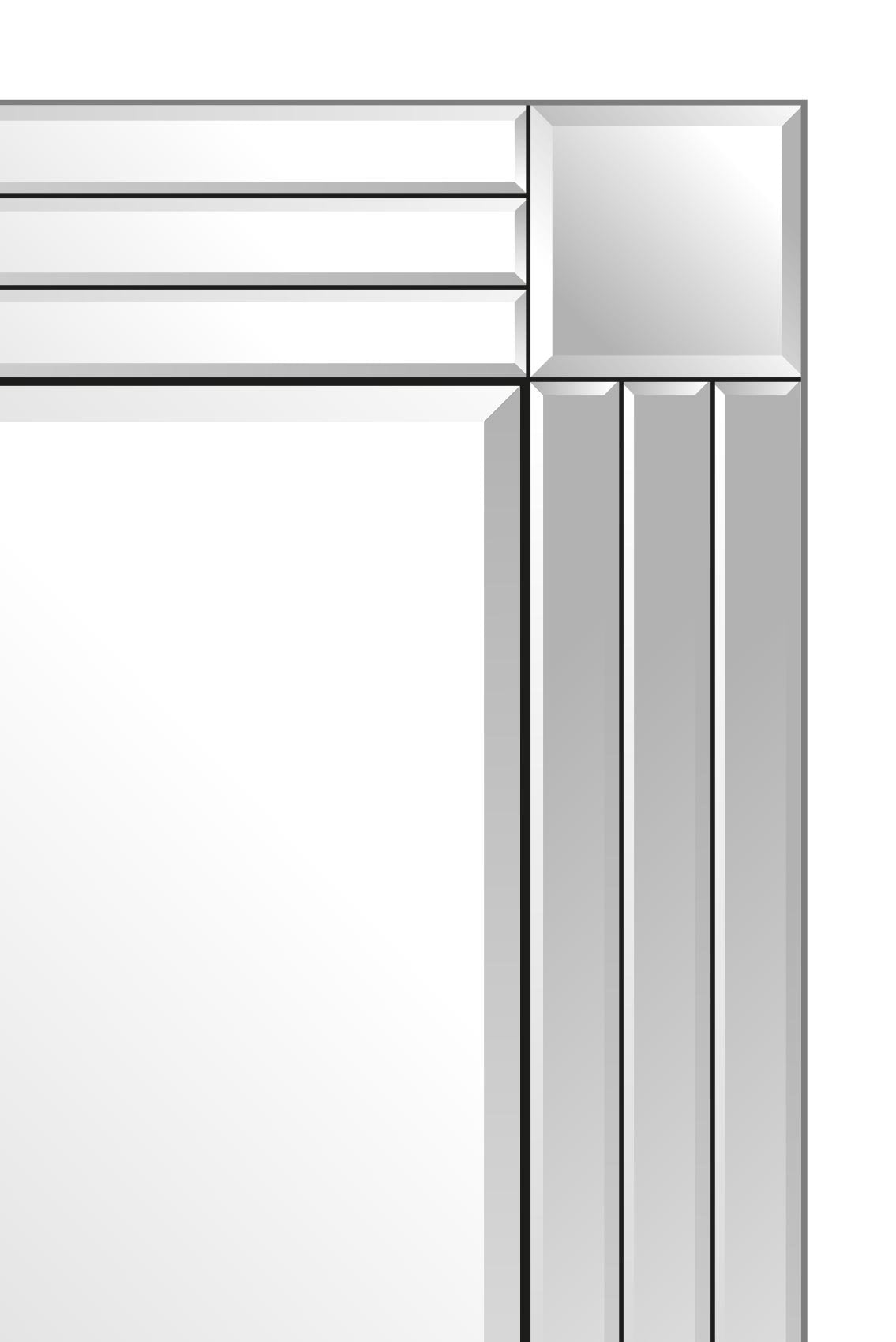 Silver Triple Bevelled Venetian Wall Mirror 3Ft X 2Ft (91cm X 61cm)