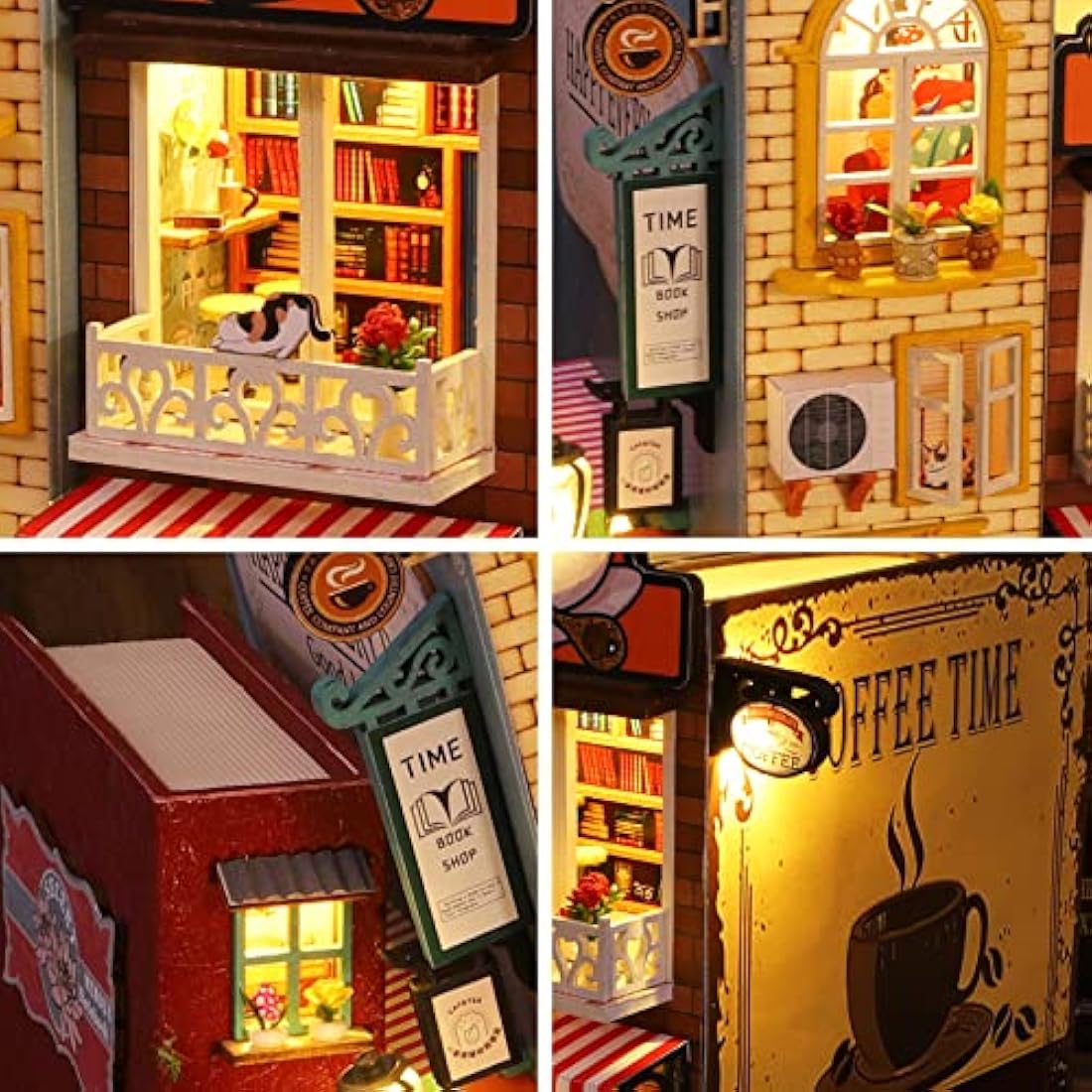 Spilay Diy Miniature House Kit, Wooden Dolls House Kit, Handmade Mini Crafts Book Nook Model with Dust Cover & Music Box, 1:24 Creative Room Idea Gift for Adult Friend Lover ES007