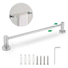SENENQU Stainless Steel Towel Rail, 40-70cm Adjustable Wall Mounted Towel Holder with Screws, Expandable Polished Towel Bar Rack for Bathroom Kitchen