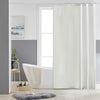 Furlinic Beige Shower Curtain Mould Proof Water Resistant Washable Polyester Fabric Bath Curtains with Weight Tape 8 Hooks for Wetroom 47x72 Inch