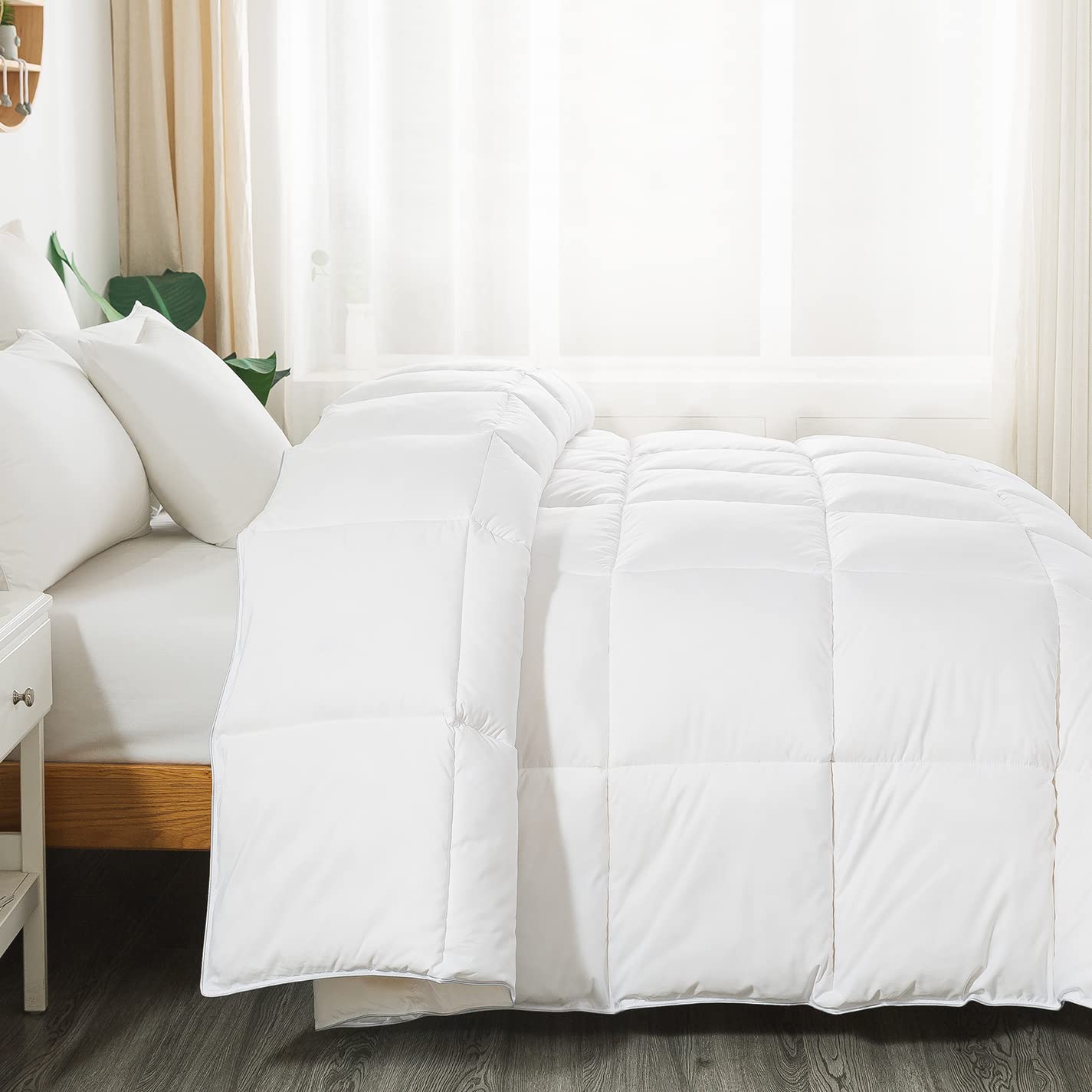 SUFUEE King Size Duvet, 13.5 Tog Luxurious Wool Duvet, Fresh Ideas Washable Australian Wool Filled Quilt, 230T Soft Fabric Shell (King size: