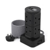 Tower Extension Lead with USB Slots, (13A 3250W), 8 Way Multi Plug Extension Tower & 4 USB Ports (2 Type C), 3M Extension Cable, Extension Lead tower