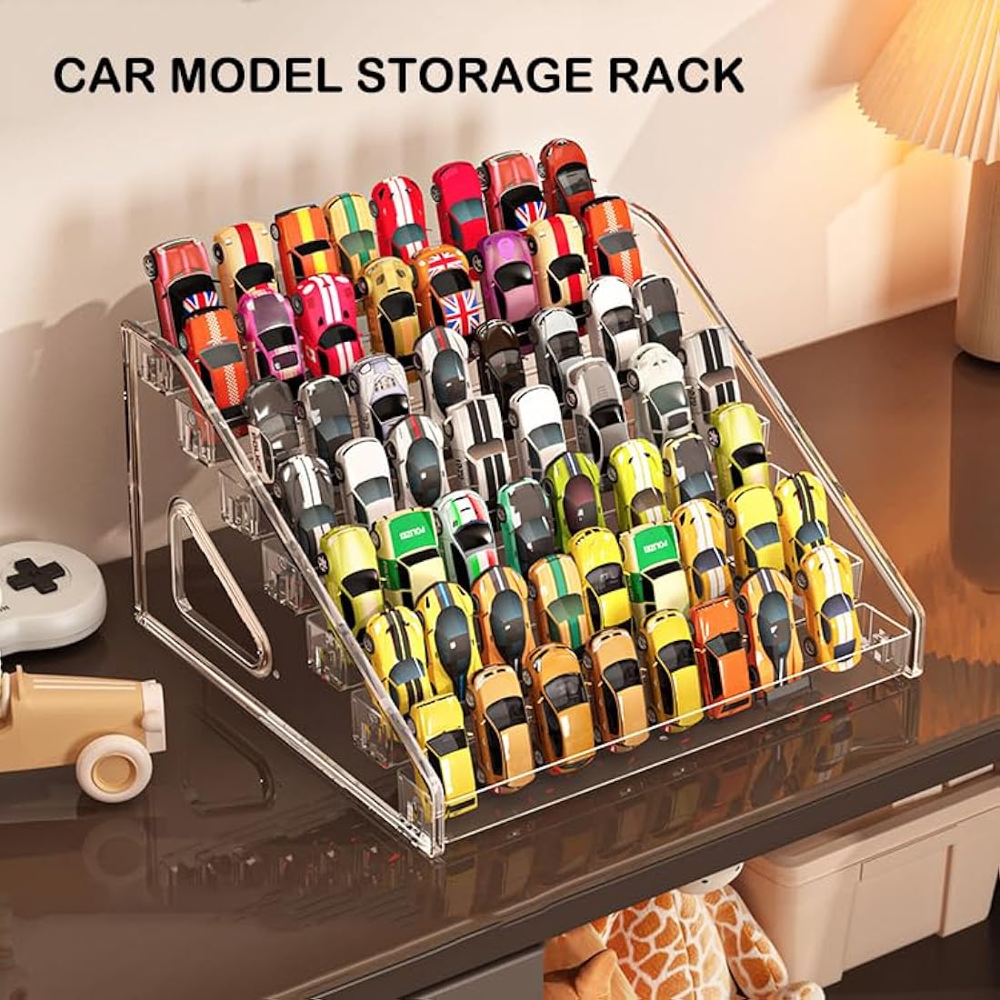 YIEZI Nail Polish Organizer 84 Bottles of 7 Layers Paint Storage Sunglass Acrylic Display Rack Essential Oils Holder Clear Makeup Organizer No Tool Needed Assembly (2 Pack)