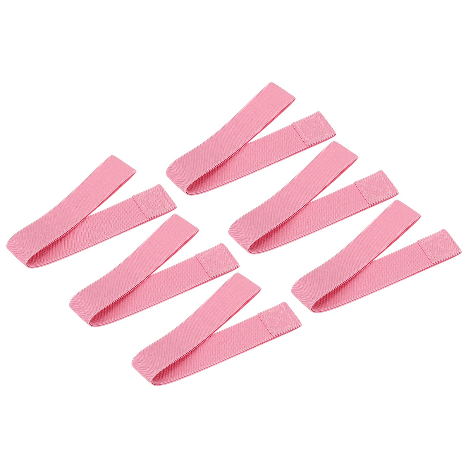 PATIKIL Towel Bands, 6 Pack Stretchable Towel Clips Cruise Essentials Windproof Beach Towel Straps for Beach Cruise Pool Chairs, Pink