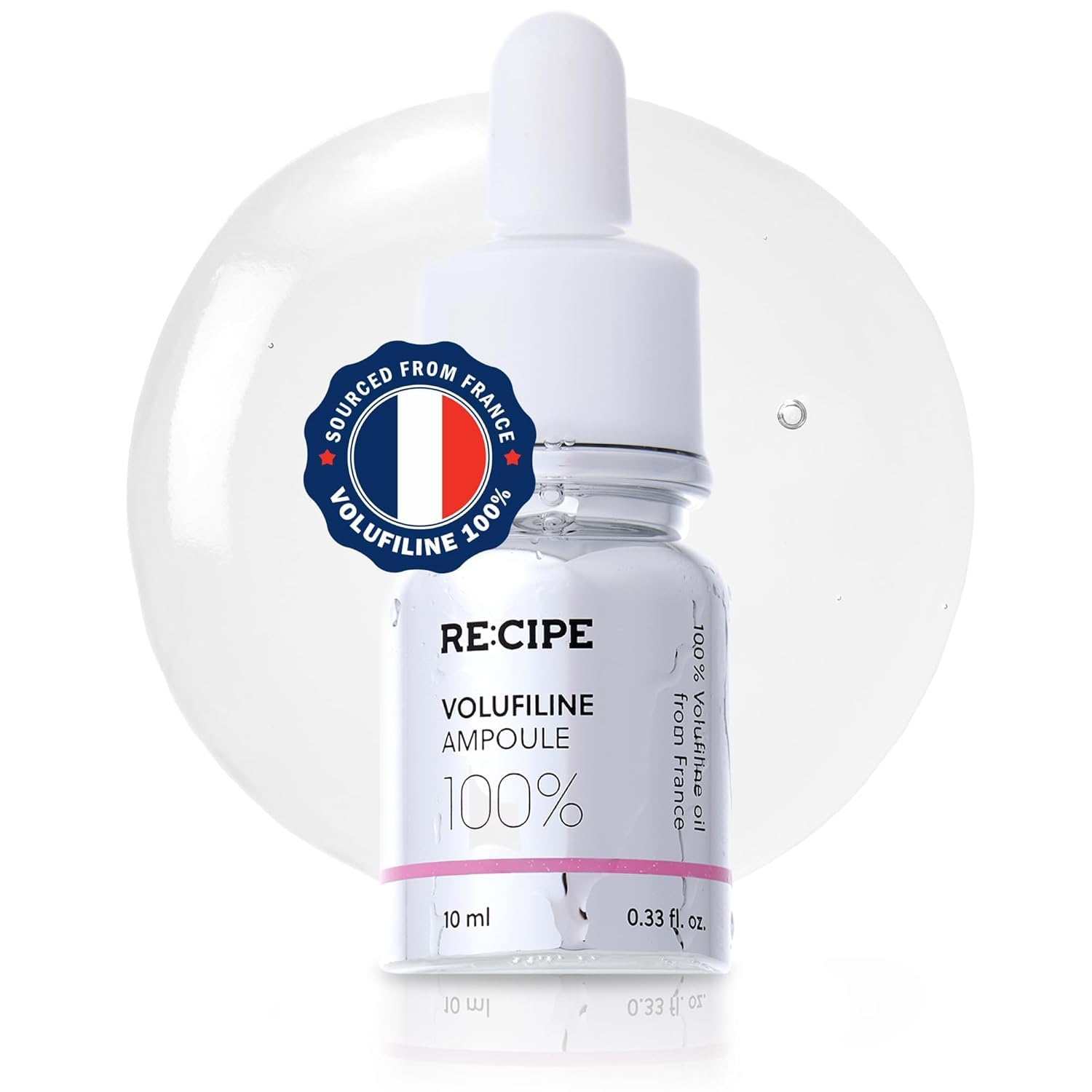 RE:CIPE Volufiline Ampoule Recipe 100% Pure Volufiline Serum from Sederma France - Face Care Booster for Face and Body - Moisturising and Anti-Aging