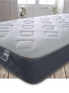 Starlight Beds Essentials Jump n Tac Double Memory Foam Mattress with Springs. 7.5 Inch Hybrid 4ft6 Budget Mattress. Soft, Grey Border (135 x 190 x 19