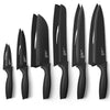 Homikit 6 Pieces Kitchen Knife Set with 6Pcs Covers, Stainless Steel Sharp Knives Including Paring, Utility, Bread, Slicing, Santoku & Chef Knife,