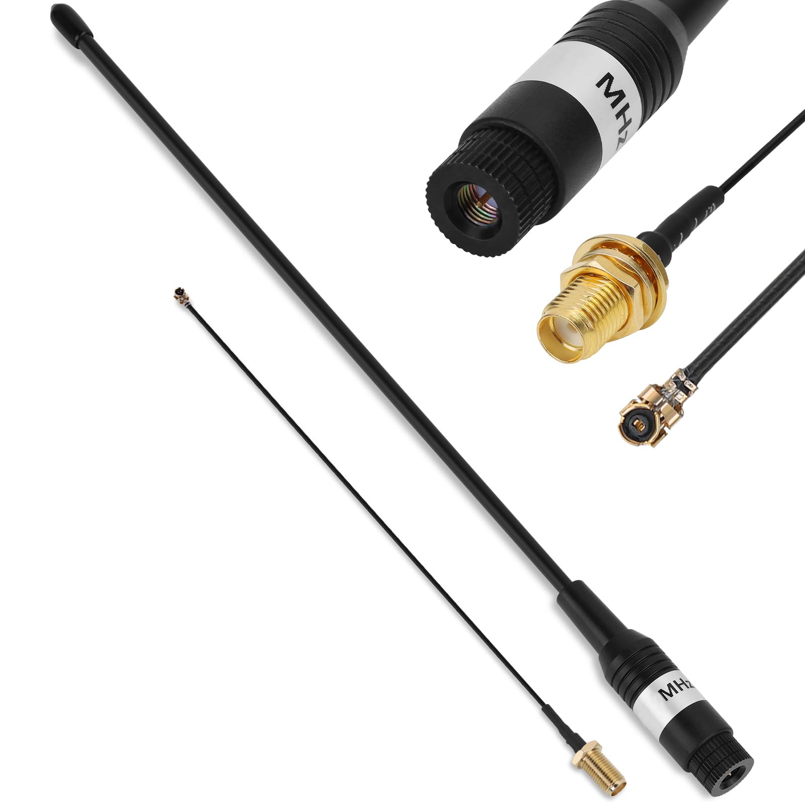 Meshtastic LoRa Antenna 868MHz 10dBi Gain - Long Range Soft Whip with SMA Male Connector + 15cm IPEX Extension Cable for Meshtastic LoRa Maker ESP32