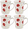 The Leonardo Collection LP94598 Poppy Field Floral Mugs (Set of 4),  Boxed