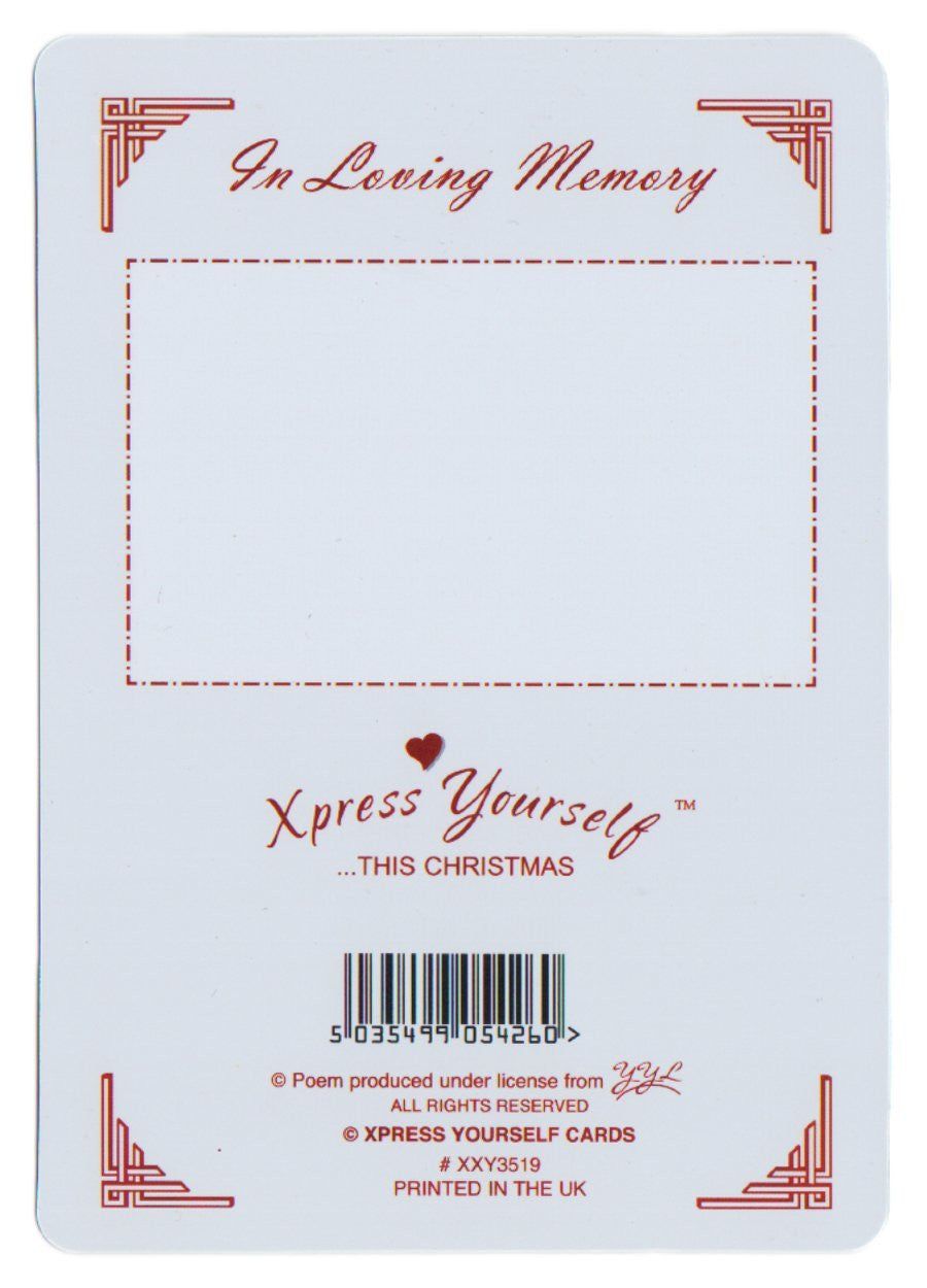 Graveside Memorial Christmas Card & Holder -In Loving Memory Of A Dear Grandma - 3530
