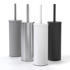 SAVEGA Silicone Toilet Brush Grey ? Stainless Steel Toilet Brush with Holder and Protective Cover ? Modern & Hygienic (Grey)