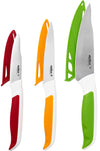 Zyliss E920240 Comfort 3 Piece Knife Set, Multiple Sizes, Japanese Stainless Steel, Multicolour, 3 x Kitchen Knives with Protection Covers, Dishwasher