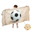 Ulticool Microfibre Children's Towel 140 x 70 cm - Football Beach Dinosaur - Lightweight Travel Towel Quick-Drying Bath Towel Beach Towel Microfibre -