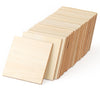 50 Pcs Unfinished Wood Pieces, 10x10cm Square Blank Wood Natural Slices Wooden Squares Cutouts, Wood for Crafts, Painting, Coasters, Pyrography Art,
