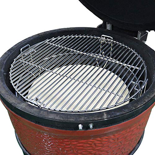 Onlyfire GCG-8552 Cooking System (2xGrates, 1xRack, 2xHeat deflectors) Fits for Ceramic Grill, Compatible for Large Big Green Egg, Kamado Joe Classic,