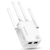 AILKIN WIFI Repeater, 1200Mbps Dual Band 2.4G/5G WiFi Extender, WiFi Amplifier, 2 LAN/WAN ports, 4 antennas, Wi-Fi Extension for Home and Office, 4