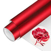 VINYL FROG HTV PU Metallic Roll Iron on Vinyl Easy to Cut & Weed Heat Transfer Vinyl DIY Heat Press Design for T-Shirts (Red)