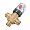 Coleniny Thermostatic Mixing Valve for Shower System Water Temperature Control Pipe Basin Thermostat Control, Solid Brass 3-Way Hot Cold Water
