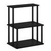 Furinno TURN-N-TUBE Coffee Bar, 3-Tier Bakers Rack, Kitchen Shelves, for Pantry Organizers and Storage, Kitchen Organization, Americano