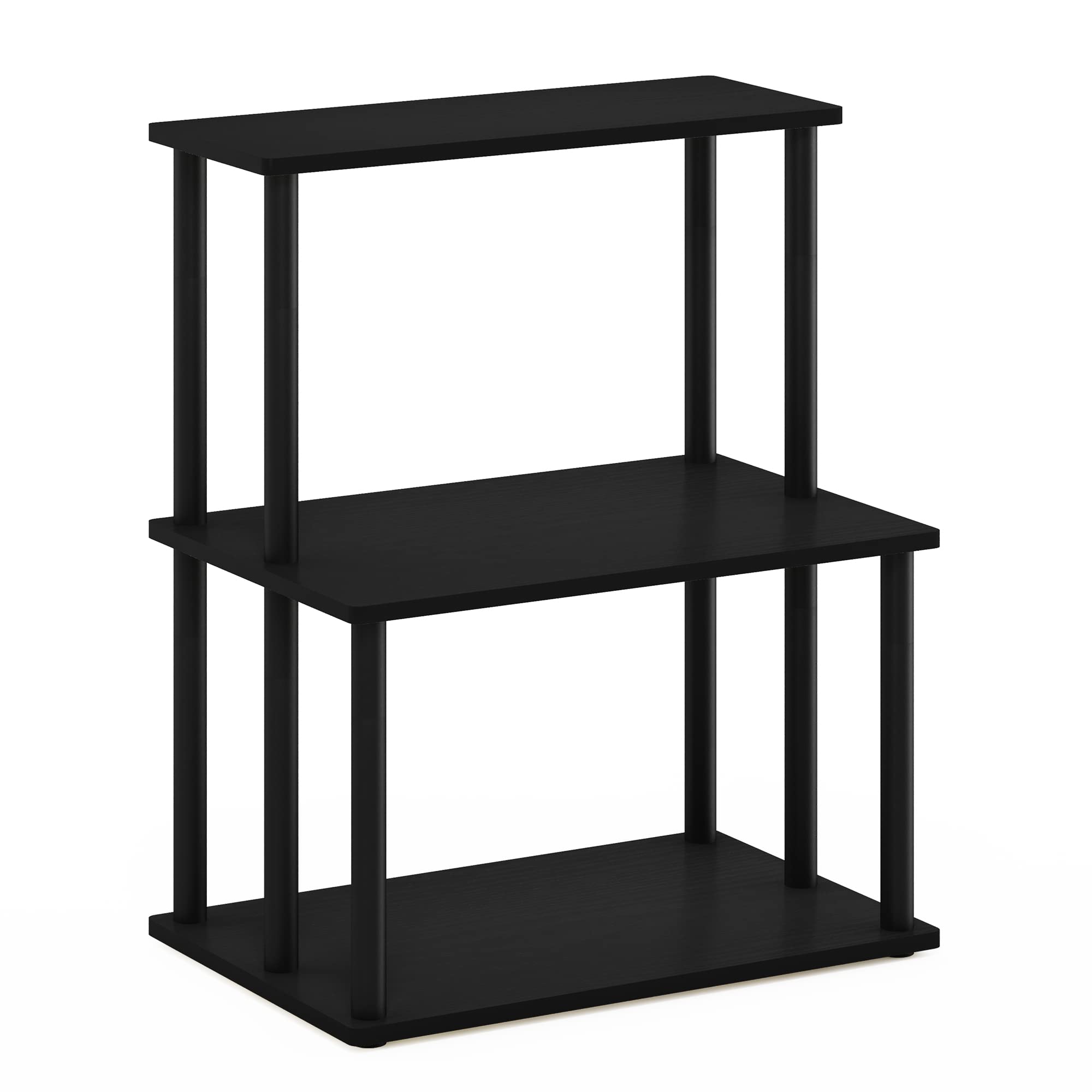 Furinno TURN-N-TUBE Coffee Bar, 3-Tier Bakers Rack, Kitchen Shelves, for Pantry Organizers and Storage, Kitchen Organization, Americano