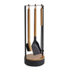 Mors? Adrian Fireplace Companion Set - The Original, High-Quality Designer Fireplace Set, 4-Piece Fireplace Set with Shovel, Broom and Fire Hook &