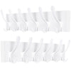 SKOLOO Coat Rack Wall Mount - Wooden White Wall Coat Hook, Pack of 2, Wall Coat Hanger Rack with 6 Hooks for Hanging Coats, Hats, Clothing, Scarfs,