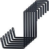 Large Vinyl Coated Heavy Duty Garage Storage Utility Hanging Hooks (6 Pack) - Rafter Hanger Hooks for Bicycle, Ladder, Fence, Pool Cover, Sport